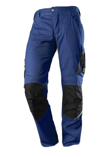 BP 1998-570-1332 Arbeitshose mit Kniepolstertaschen - Schlanke Silhouette - Elastischer Rückengurt - 65% Polyester, 35% Cotton - Kurze Passform - Größe: 54l - Farbe: königsblau/schwarz von BP