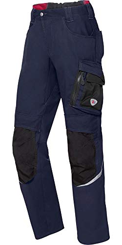 BP 1998-570-1432 Arbeitshose mit Kniepolstertaschen - Schlanke Silhouette - Elastischer Rückengurt - 65% Polyester, 35% Cotton - Kurze Passform - Größe: 48n - Farbe: nachtblau/schwarz von BP