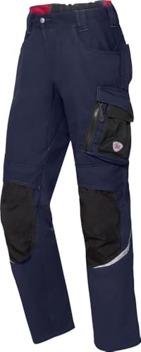 BP 1998-570-1432 Arbeitshose mit Kniepolstertaschen - Schlanke Silhouette - Elastischer Rückengurt - 65% Polyester, 35% Cotton - Kurze Passform - Größe: 60n - Farbe: nachtblau/schwarz von BP
