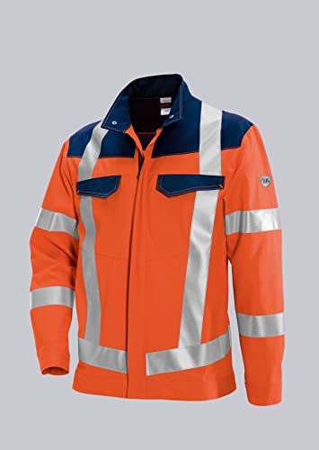 BP 2012-845-8510-44/46l Arbeitsjacke, Stehkragen, verdeckter Reißverschluss, 270,00 g/m² Stoffmischung, Warnorange/dunkelblau, 44/46l von BP