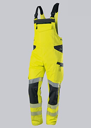 BP 2041-844-6656 Latzhose für Herren, 79.5% Polyester/16.5% Baumwolle/4% Elastolefin, Warngelb/Anthrazit, Modern fit, Größe 44/46n von BP