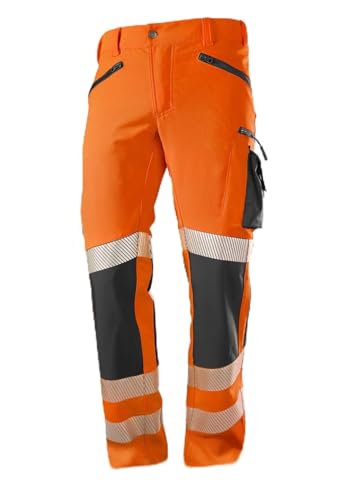 BP 2044-883-6556 Superstretch-Hose für Herren, 91% Polyester/9% Elasthan, Warnorange/Anthrazit, Modern fit, Größe 46n von BP