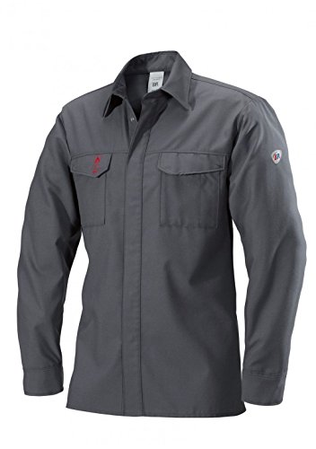 BP 2403-825-53-64/66n Shirt, Verdecktes Druckknopfband und Taschen, 160,00 g/m², dunkelgrau, 64/66n BP 2403-825-53-64/66n Shirt, Verdecktes Druckknopfband und Taschen, 160,00 g/m², dunkelgrau, 64/66n von BP
