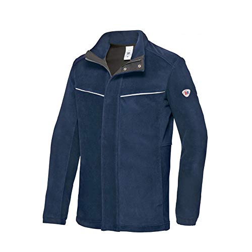 BP 2424-860-0014-2XLn Fleece-Jacke für Männer, Stehkragen, verdeckter Frontreißverschluss, 350,00 g/m², Nachtblau, 2XLn von BP