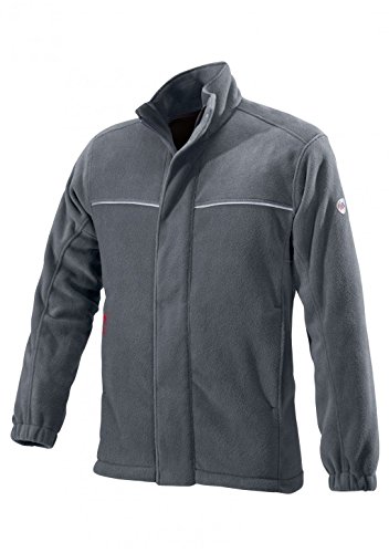 BP 2425-860-53-M Fleece-Jacke, Stehkragen, verdeckter Frontreißverschluss, 350,00 g/m² , dunkelgrau, M von BP