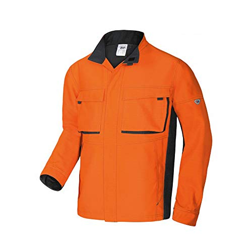 BP 2612-833-8556-50/52n Arbeitsjacke Stehkragen mit Klettverschluss, 43% Modacryl/40% Baumwolle/9% Lyocell/7% Polyamid/1% Sonstige Fasern, Orange/Anthrazit, 50/52N Größe von BP