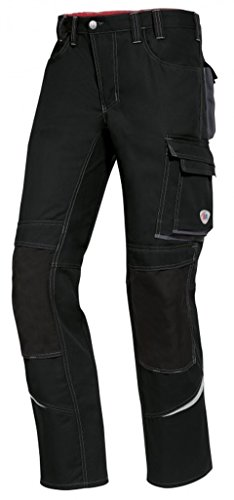 BP Comfort Plus 1803-720-32 Arbeitshose - Gummizug im Rücken - Bundfalten - Normale Passform - Größe: 50s - Farbe: schwarz von BP