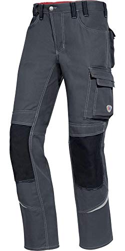 BP Comfort Plus 1803-720-5332 Arbeitshose - Gummizug im Rücken - Bundfalten - Normale Passform - Größe: 54n - Farbe: dunkelgrau/schwarz von BP