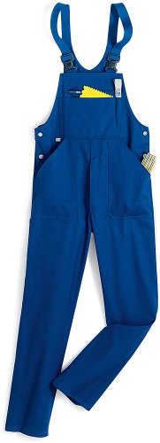 BP Cotton Plus 1409-720-13 Latzhose - Verstellbarer Bund - Dehnbare Hosenträger mit Kunststoff-Clip-Verschlüssen - 65% Baumwolle, 35% Polyester - Normale Passform - Größe: 50 - Farbe: königsblau von BP