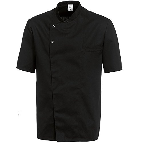 BP Gourmet 1548-400-32 Kochjacke 1/2 Arm - 1/2 Ärmel - 65% Polyester, 35% Baumwolle - Druckknöpfe aus Edelstahl - Standard Passform - Größe: 3XL - Farbe: schwarz von BP