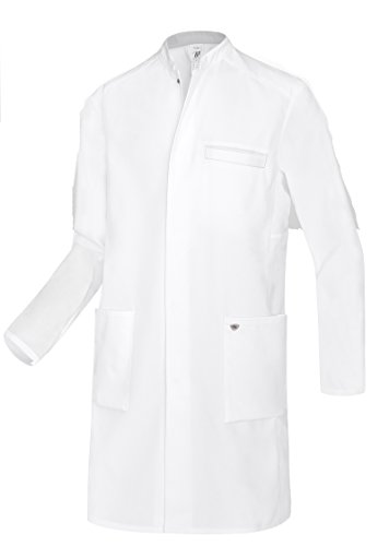 BP Med Coats 1747-684-21 Arztkittel für Herren - Langärmelig - 48% Baumwolle, 48% Polyester, 4% Elastolefin - Normale Passform - Größe: 56n - Farbe: weiß von BP
