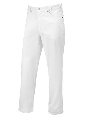 BP Med Trousers 1378-690-21 Herrenjeans - mit fünf Taschen - 97% Baumwolle, 3% Elastolefin - Schlanke Passform - Größe: 106 - Farbe: weiß von BP