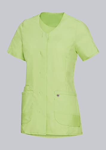 BP Med Tunics 1764-241-0078 Kasack für Damen - 1/2 Ärmel und V-Ausschnitt - 49% Baumwolle, 48% Polyester, 3% Elastolefin - Schlanke Passform - Größe: Ln - Farbe: hellgrün von BP