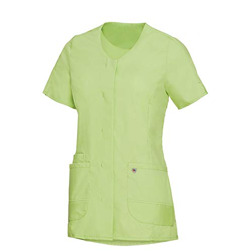 BP Med Tunics 1764-241-0078 Kasack für Damen - 1/2 Ärmel und V-Ausschnitt - 49% Baumwolle, 48% Polyester, 3% Elastolefin - Schlanke Passform - Größe: XLn - Farbe: hellgrün von BP