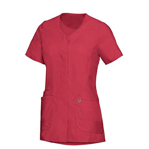 BP Med Tunics 1764-241-0188 Kasack für Damen - 1/2 Ärmel und V-Ausschnitt - 49% Baumwolle, 48% Polyester, 3% Elastolefin - Schlanke Passform - Größe: XLn - Farbe: koralle von BP