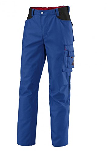 BP Workwear 1788-555-13 Arbeitshose - Gummizug im Rücken - Bundfalten - Normale Passform - Größe: 48l - Farbe: königsblau/schwarz von BP