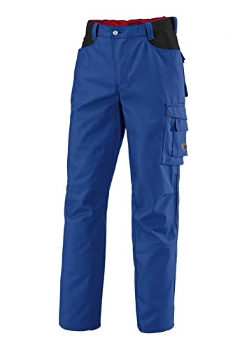 BP Workwear 1788-555-13 Arbeitshose - Gummizug im Rücken - Bundfalten - Normale Passform - Größe: 62n - Farbe: königsblau/schwarz von BP