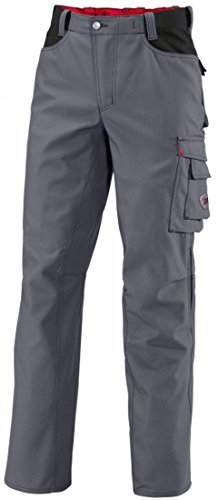 BP Workwear 1788-555-53 Arbeitshose - Gummizug im Rücken - Bundfalten - Normale Passform - Größe: 56s - Farbe: dunkelgrau/schwarz von BP
