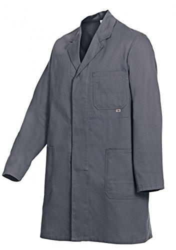 BP Workwear Basic 1310-150-53 Arbeitsmantel - Verdeckte Knopfleiste - Reine Baumwolle - Normale Passform - Größe: 60/62 - Farbe: dunkelgrau von BP
