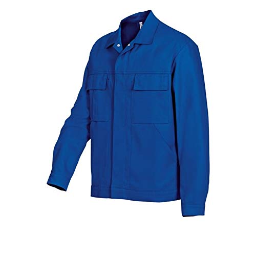 BP Workwear Basic 1485-060-13 Arbeitsjacke - Verdeckte Druckknopfleiste - Reine Baumwolle - Normale Passform - Größe: 64/66 - Farbe: königsblau von BP