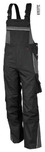 Latzhose QUALITEX PRO MG 245 Schwarz/Grau Gr. 46 von BP