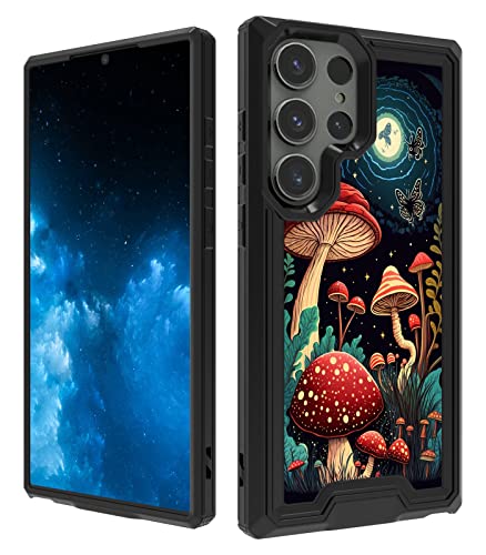 BPQOJB Schutzhülle für Samsung Galaxy S23 Ultra mit Pilz-Mond-Muster für Männer und Frauen, zweilagig, Hybrid-Hart-PC, weiches TPU, stoßfest, Schutzhülle für Samsung Galaxy S23 Ultra 17,3 cm (6,8 BPQOJB Schutzhülle für Samsung Galaxy S23 Ultra mit Pilz-Mond-Muster für Männer und Frauen, zweilagig, Hybrid-Hart-PC, weiches TPU, stoßfest, Schutzhülle für Samsung Galaxy S23 Ultra 17,3 cm (6,8 von BPQOJB