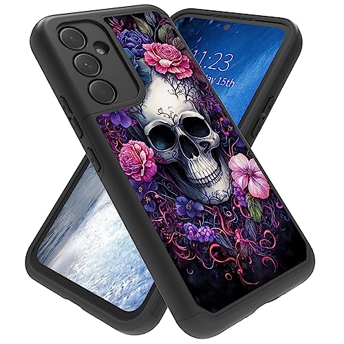 BPQOJB Schutzhülle für Samsung A54 5G mit Totenkopf-Blumen-Design, doppellagig, Hybrid, strapazierfähig, stoßfest, schützend, harter PC + weiche TPU-Handyhülle für Samsung Galaxy A54 5G 6,4 Zoll 2023 BPQOJB Schutzhülle für Samsung A54 5G mit Totenkopf-Blumen-Design, doppellagig, Hybrid, strapazierfähig, stoßfest, schützend, harter PC + weiche TPU-Handyhülle für Samsung Galaxy A54 5G 6,4 Zoll 2023 von BPQOJB