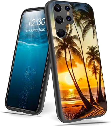 BPQOJB Schutzhülle für Samsung Galaxy S25 Ultra mit Strandkokosnussbaum-Muster, ultradünn, dünn, leicht, weiche TPU-Schutzhülle für Samsung Galaxy S25 Ultra 17,3 cm (6,8 Zoll) 2025 von BPQOJB