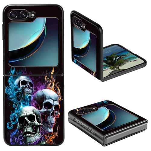 BPQOJB Schutzhülle für Samsung Galaxy Z Flip 6 mit Feuerschädel Muster, bedruckt, niedlich, schlank, hart, Polycarbonat, stoßfest, Schutzhülle für Samsung Galaxy Z Flip 6 6,7 Zoll 2024 BPQOJB Schutzhülle für Samsung Galaxy Z Flip 6 mit Feuerschädel Muster, bedruckt, niedlich, schlank, hart, Polycarbonat, stoßfest, Schutzhülle für Samsung Galaxy Z Flip 6 6,7 Zoll 2024 von BPQOJB