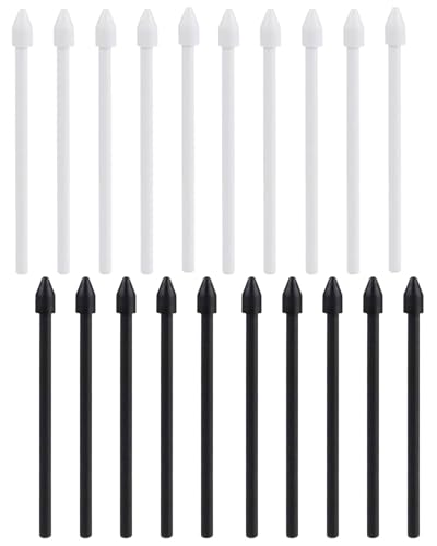 BPTRKOM 20 Stück Ersatzspitzen für Samsung Galaxy S6 / S6 Lite / S7 / S7+ / S8 / S8+ / S8Ultra / S21Ultra / S22Ultra / S23Ultra / Note10 / Note20, S Pen Touch Stylus (Schwarz + Weiß + Pinzette) von BPTRKOM