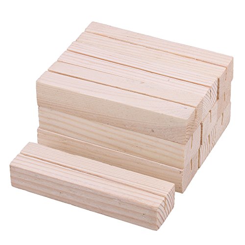 BQLZR 10x2,7x1,8 cm Kiefernholz Farbe Holz Visitenkarte Postkartenhalter für Schreibtisch Büro Hotel Display Pack von 10 von BQLZR