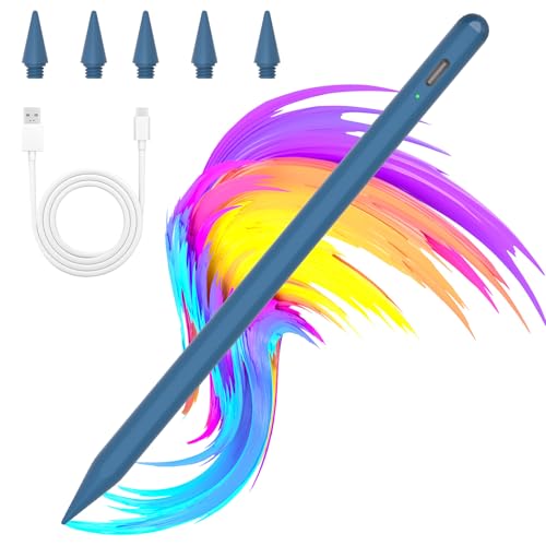 Stylus Stift für iPad 2018-2025,Eingabestifte mit Neigungserkennung & Palm-Ablehnung & Hohe Präzision, für iPad 11/10/9/8/7/6, Pro 11"/12.9"/13" M4, Mini 6/5, Air 5/4/3/M2(Marine) von BQSS