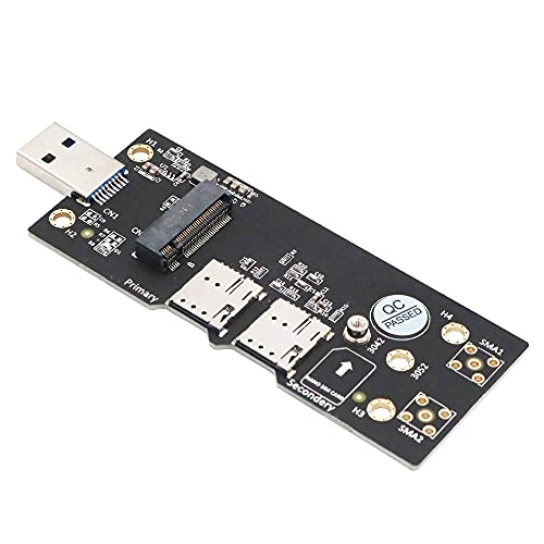 BQZYX+ NGFF (M.2) auf USB 3.0 Adapter mit Dual-Nano-SIM-Kartenslot für 3G/4G/5G-Modul von BQZYX+