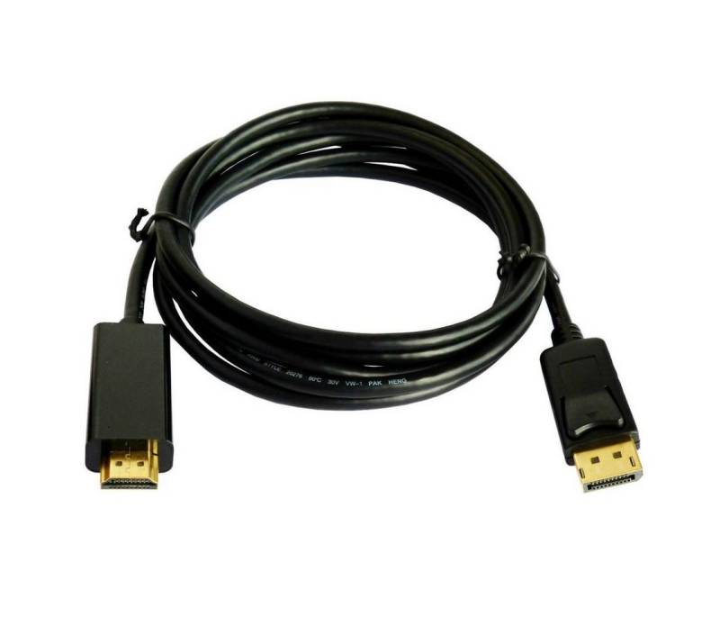 BRACKTON Brackton 4K 2m Display Port 1.2 -> HDMI Kabel St/St aktiv HDMI-Kabel von BRACKTON