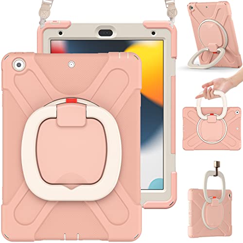 BRAECN Schutzhülle für iPad 9. / 8. / 7. Generation, Silikon, mit Schultergurt, Griff, Ständer, integrierter Displayschutz, Stifthalter für iPad 10.2 9/8/7 Gen 2021/2020/2019, Roségold BRAECN Schutzhülle für iPad 9. / 8. / 7. Generation, Silikon, mit Schultergurt, Griff, Ständer, integrierter Displayschutz, Stifthalter für iPad 10.2 9/8/7 Gen 2021/2020/2019, Roségold von BRAECN