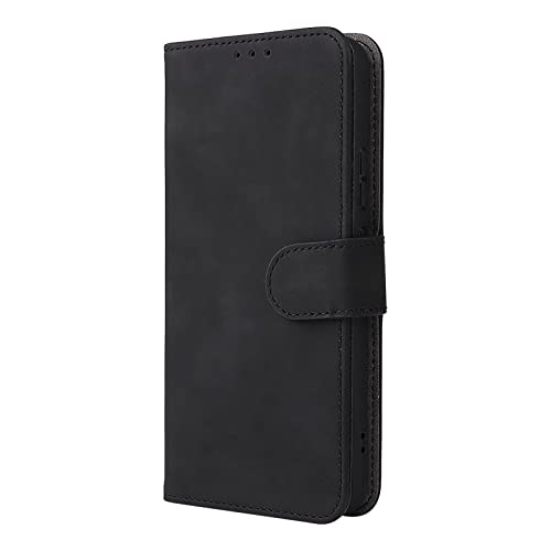 BRAINS Leder Folio Hülle für Ulefone Note 14 / Note 14 Pro, Flip Handyhülle, Hochwertige Lederhülle Mit Kartenfächern Und Horizontale Standfunktion (Schwarz) von BRAINS