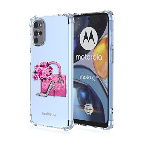 BRAINS Transparent Hülle für Motorola Moto G22, Handyhülle Durchsichtig Weich TPU Silikon Schutzhülle Mit Geprägtes das Muster -A044 von BRAINS