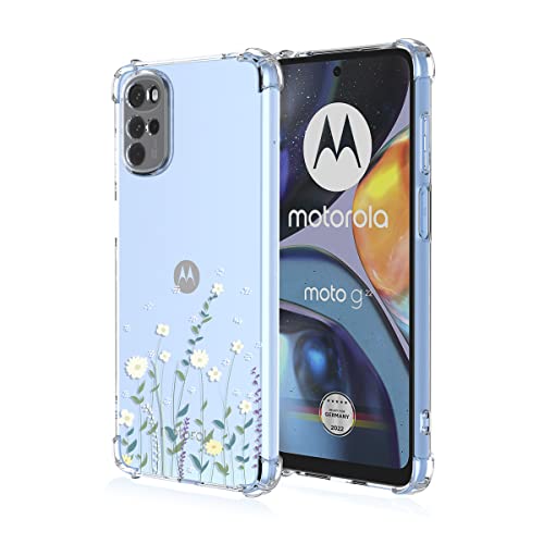 BRAINS Transparent Hülle für Motorola Moto G22, Handyhülle Durchsichtig Weich TPU Silikon Schutzhülle Mit Geprägtes das Muster -A092 von BRAINS