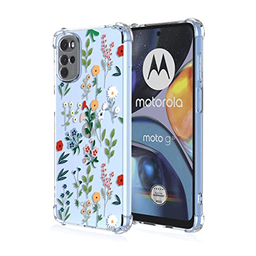 BRAINS Transparent Hülle für Motorola Moto G22, Handyhülle Durchsichtig Weich TPU Silikon Schutzhülle Mit Geprägtes das Muster -A095 von BRAINS