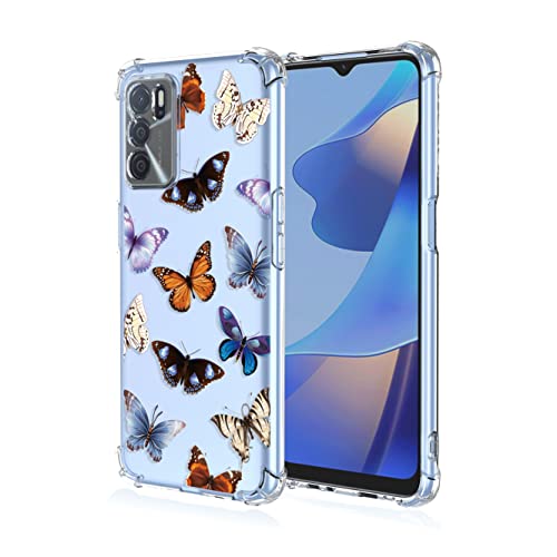 BRAINS Transparent Hülle für Oppo A16 / Oppo A54s / Oppo A16s, Handyhülle Durchsichtig Weich TPU Silikon Schutzhülle Mit Geprägtes das Muster -A062 von BRAINS