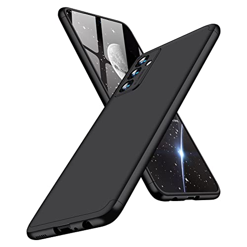 BRAND SET Handyhülle für Samsung Galaxy M23 5G Cover Matt PC Hülle Seidig Ultra Slim Fit Kratzschutz Case Hard Cover Case für Samsung Galaxy M23 5G-Schwarz von BRAND SET