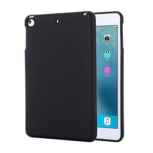 BRAND SET Handyhülle für iPad Mini (2019) 7.9" Silikon Hülle, mit Mikrofasertuch Futterkissen Soft Touch Schutzhülle für iPad Mini (2019) 7.9"-Schwarz von BRAND SET