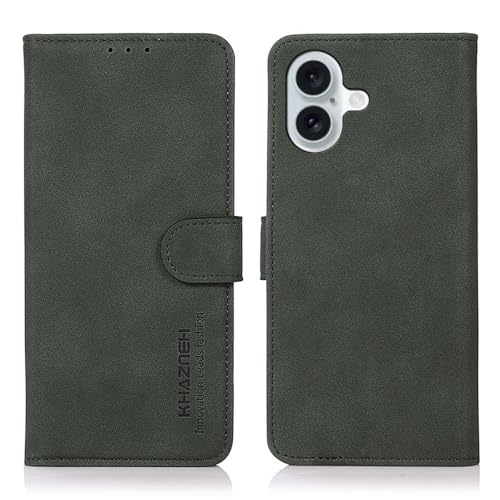 BRAND SET Hülle für Apple iPhone 16 Hüllen,Brieftasche Handyhülle mit Kartensteckplatz,PU Faltbare Leder Schutzhülle für Apple iPhone 16-Dunkelgrün BRAND SET Hülle für Apple iPhone 16 Hüllen,Brieftasche Handyhülle mit Kartensteckplatz,PU Faltbare Leder Schutzhülle für Apple iPhone 16-Dunkelgrün von BRAND SET