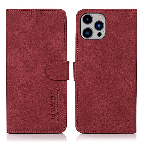 BRAND SET Hülle für Apple iPhone 16 Pro Max Hüllen,Brieftasche Handyhülle mit Kartensteckplatz,PU Faltbare Leder Schutzhülle für Apple iPhone 16 Pro Max-Rot BRAND SET Hülle für Apple iPhone 16 Pro Max Hüllen,Brieftasche Handyhülle mit Kartensteckplatz,PU Faltbare Leder Schutzhülle für Apple iPhone 16 Pro Max-Rot von BRAND SET