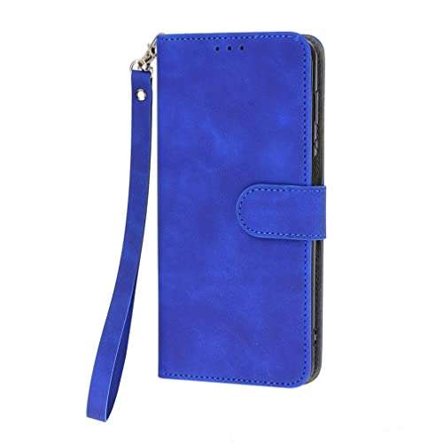 BRAND SET Hülle für Fairphone 5 Leder Handyhülle Kunstleder Flip Case mit Sicherer Magnetverschlussverriegelung Handy Lanyard Klappbar Schutzhülle für Fairphone 5(Blau) von BRAND SET