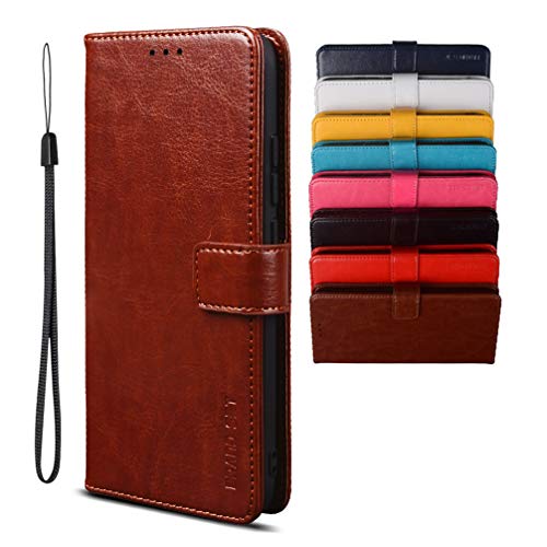 BRAND SET Hülle für Google Pixel 6a Handyhülle, Magnetverschluss Premium PU Leder Flip Case, mit Kartenfächern Brieftasche Standfuntion Schutzhülle für Google Pixel 6a-Braun von BRAND SET