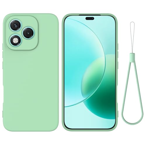 BRAND SET Hülle für Honor 400 Lite, Weiche Silikon Schutzhülle mit Mikrofaserfutter, Stoßfest & Kratzfest Handyhülle für Honor 400 Lite (Mintgrün) von BRAND SET