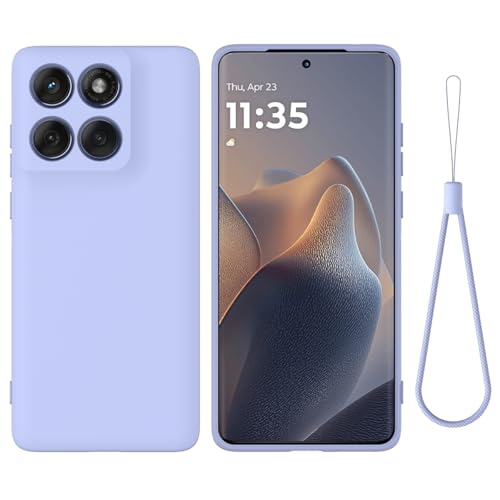 BRAND SET Hülle für Motorola Edge 60s, Weiche Silikon Schutzhülle mit Mikrofaserfutter, Stoßfest & Kratzfest Handyhülle für Motorola Edge 60s (Lila) von BRAND SET