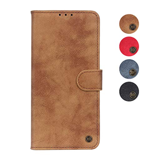 BRAND SET Hülle für Nokia 8.3 5G Leather Case Wallet Premium Vintage Leather Protective Case with Stand Function and Business Card Slot Schutzhülle für Nokia 8.3 5G Phone Case(Braun) von BRAND SET