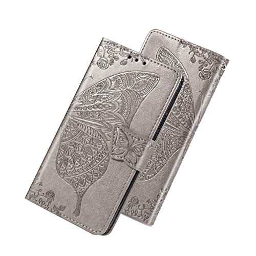 BRAND SET Hülle für OnePlus Nord CE 3 Lite 5G Handyhülle Leder Wallet Tasche Cover Retro Muster Design OnePlus Nord CE 3 Lite 5G Klapphülle Handytasche Schutzhülle für OnePlus Nord CE 3 Lite 5G-Grau von BRAND SET